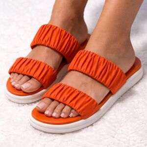 Sorel Roaming Two Strap Slides – Desert Sun Orange – Size 8.5